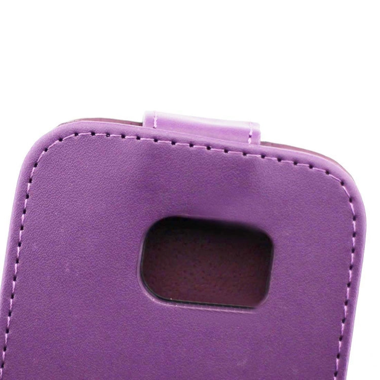 For Galaxy S7 / G930 Plain Texture Vertical Flip Leather Case Waist Bag with Magnetic Buckle & Card Slot