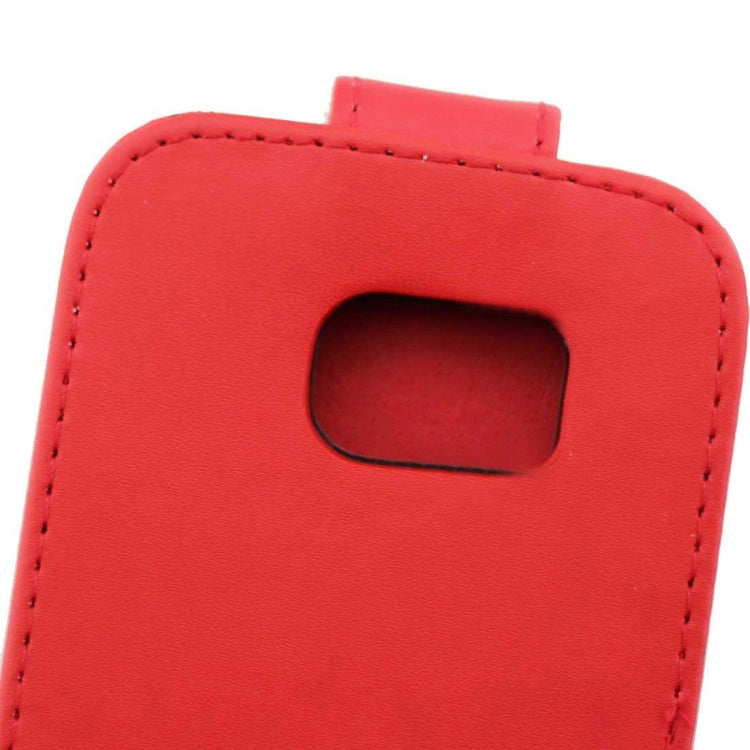 For Galaxy S7 / G930 Plain Texture Vertical Flip Leather Case Waist Bag with Magnetic Buckle & Card Slot