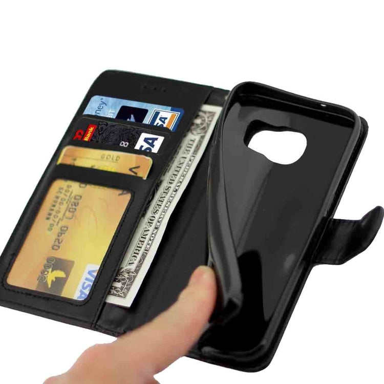 For Galaxy S7 Edge / G935 Crazy Horse Texture Horizontal Flip Magnetic Snap Leather Case with Adjustable Holder & Card Slots & Photo Frame & Wallet