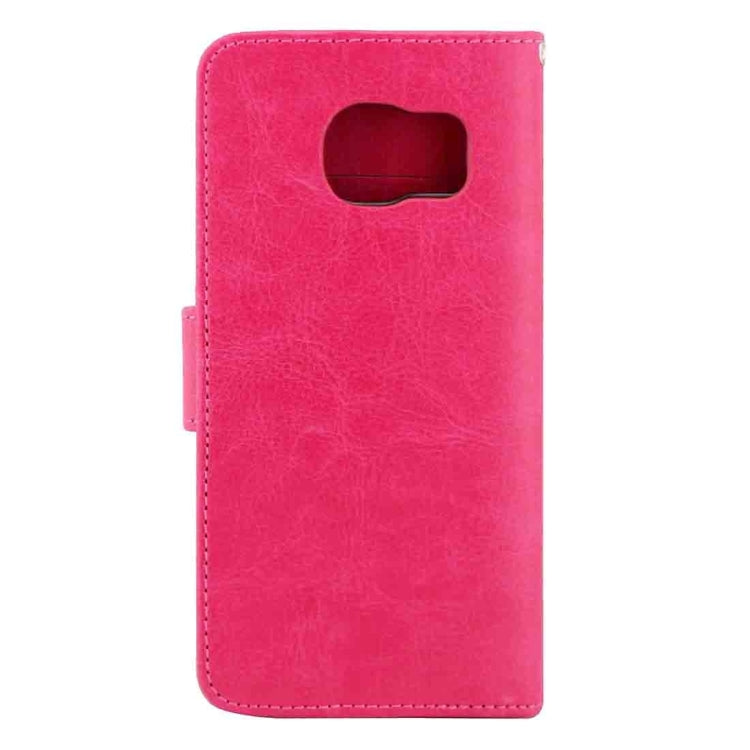 For Galaxy S7 Edge / G935 Crazy Horse Texture Horizontal Flip Magnetic Snap Leather Case with Adjustable Holder & Card Slots & Photo Frame & Wallet