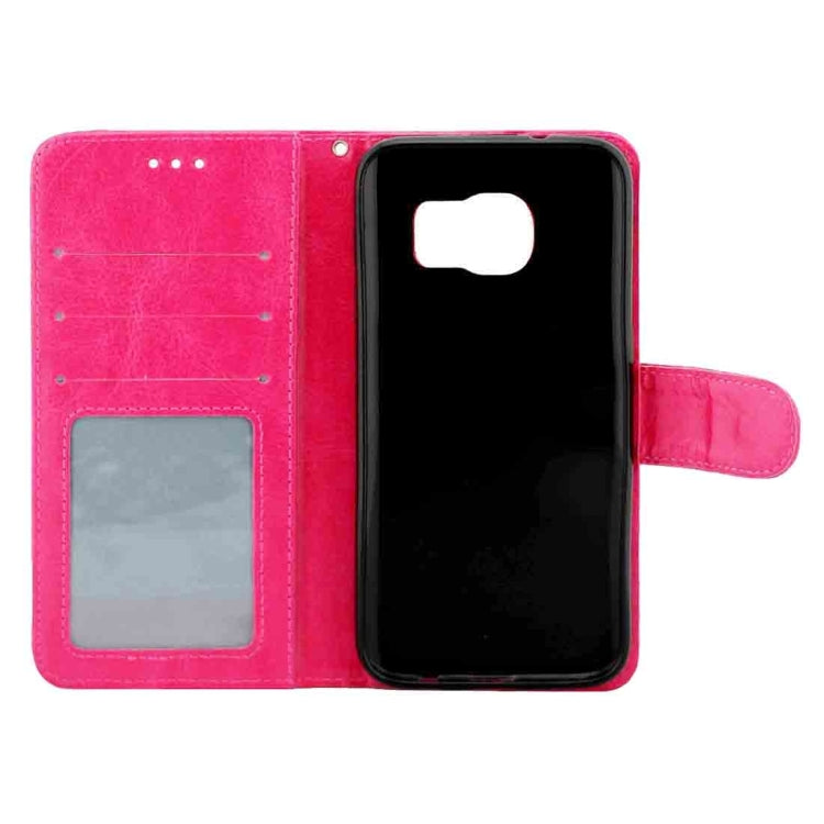 For Galaxy S7 Edge / G935 Crazy Horse Texture Horizontal Flip Magnetic Snap Leather Case with Adjustable Holder & Card Slots & Photo Frame & Wallet