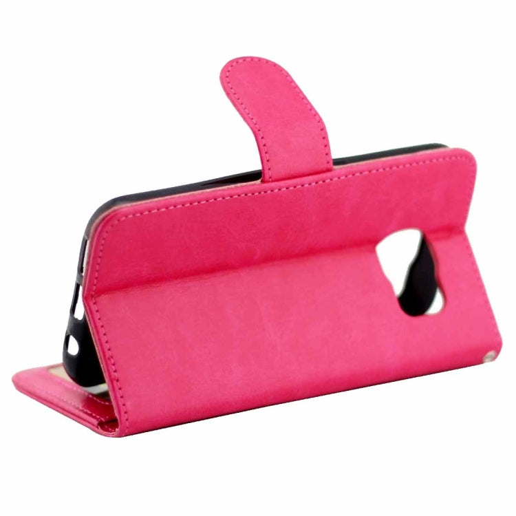 For Galaxy S7 Edge / G935 Crazy Horse Texture Horizontal Flip Magnetic Snap Leather Case with Adjustable Holder & Card Slots & Photo Frame & Wallet