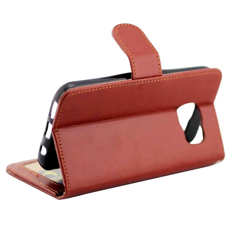 For Galaxy S7 Edge / G935 Crazy Horse Texture Horizontal Flip Magnetic Snap Leather Case with Adjustable Holder & Card Slots & Photo Frame & Wallet