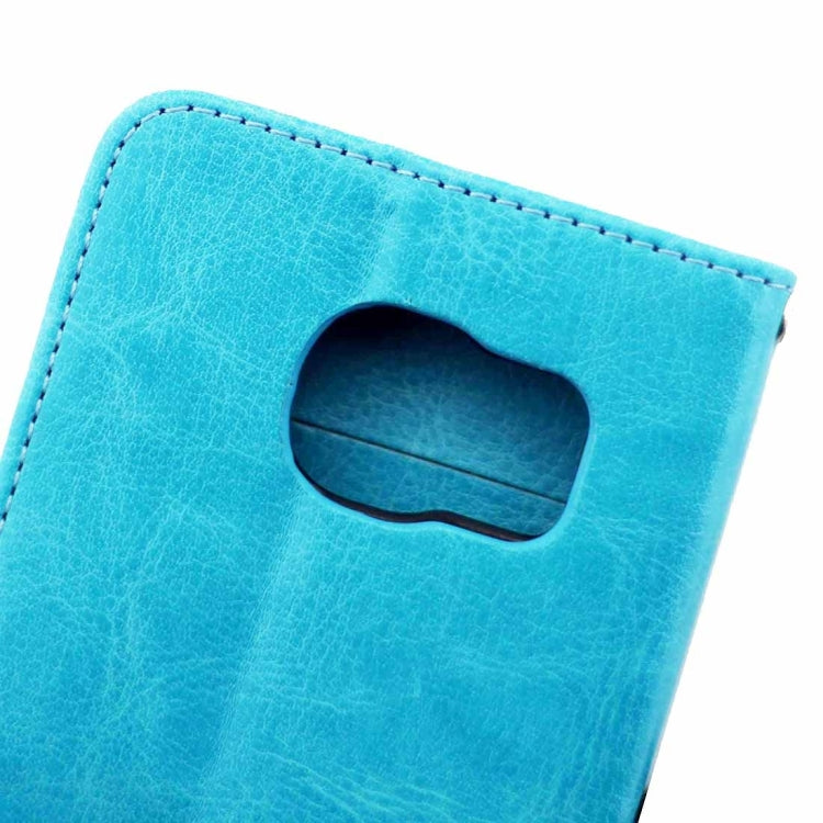 For Galaxy S7 / G930 Crazy Horse Texture Horizontal Flip Magnetic Snap Leather Case with Adjustable Holder & Card Slots & Photo Frame & Wallet