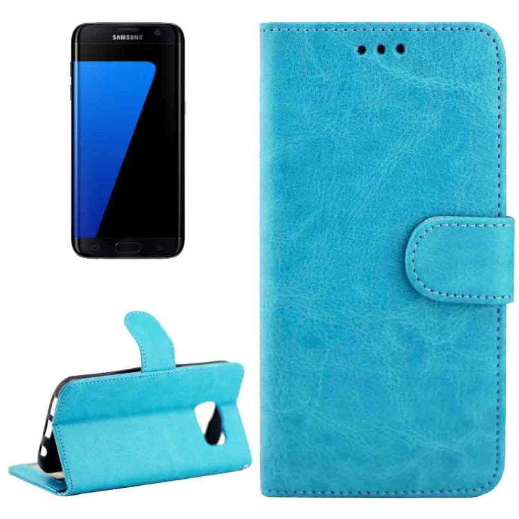 For Galaxy S7 / G930 Crazy Horse Texture Horizontal Flip Magnetic Snap Leather Case with Adjustable Holder & Card Slots & Photo Frame & Wallet
