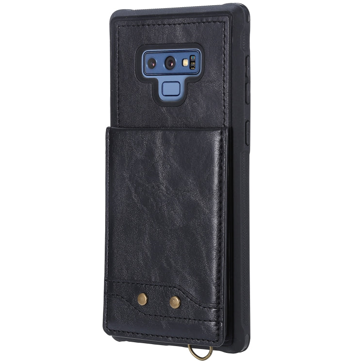 Vertical Flip Fashion Shockproof Leather Case for Galaxy Note9, with Holder & Photo Frame & Card Slots & Lanyard