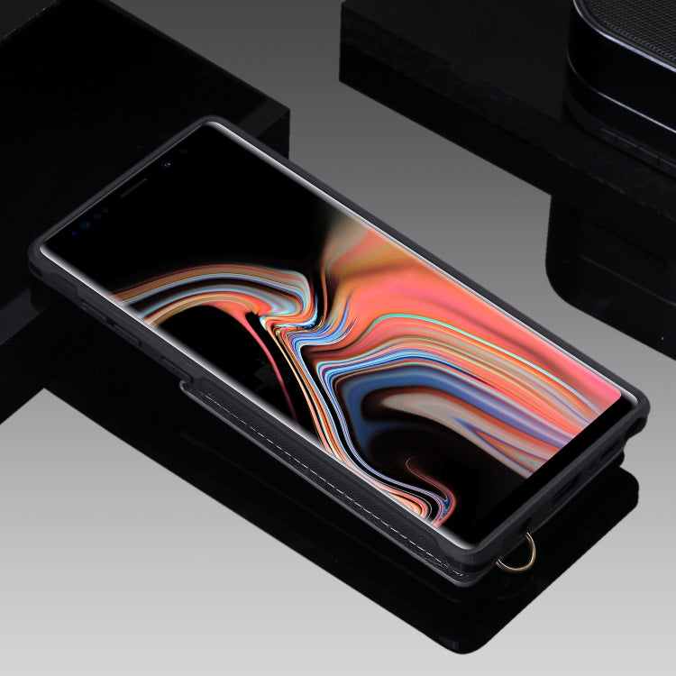Vertical Flip Fashion Shockproof Leather Case for Galaxy Note9, with Holder & Photo Frame & Card Slots & Lanyard