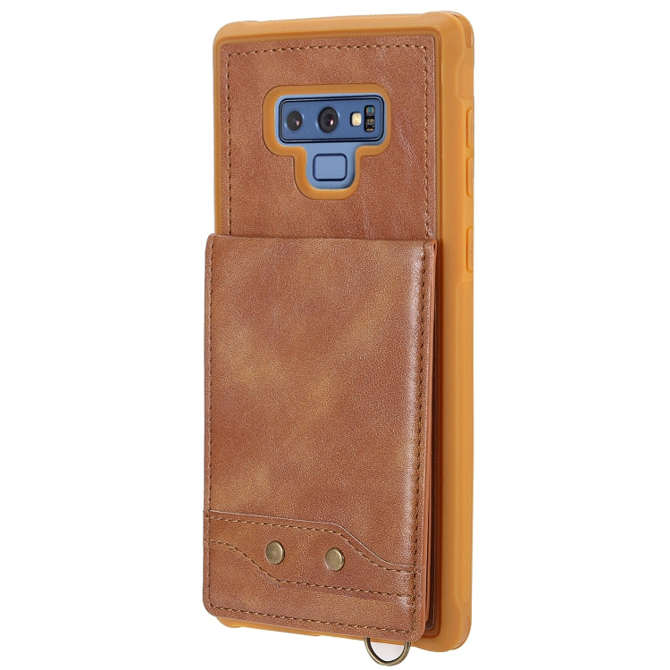 Vertical Flip Fashion Shockproof Leather Case for Galaxy Note9, with Holder & Photo Frame & Card Slots & Lanyard