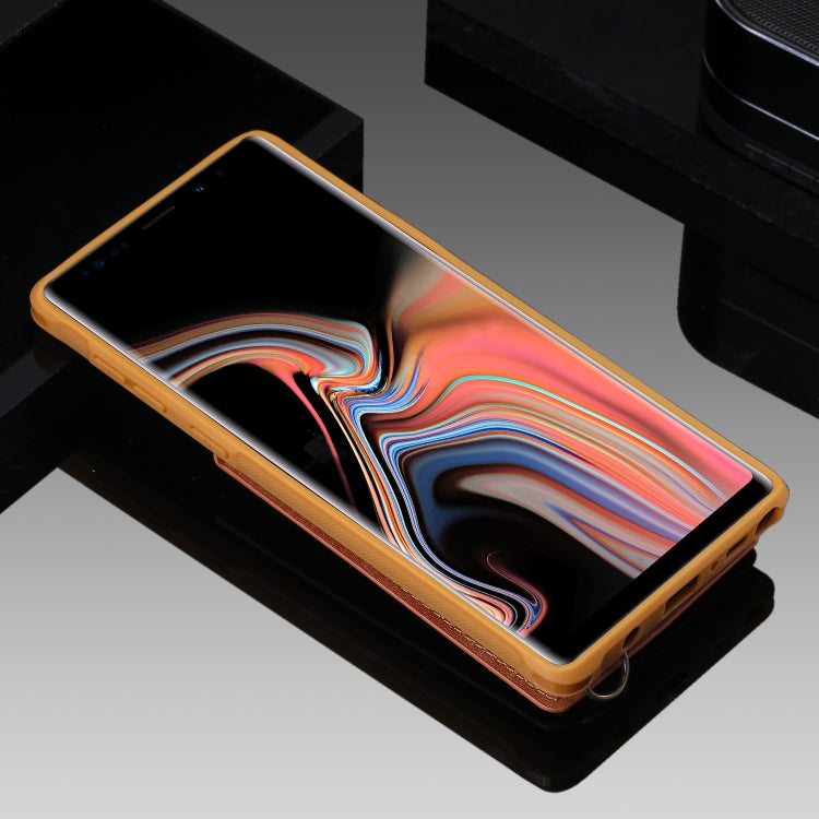 Vertical Flip Fashion Shockproof Leather Case for Galaxy Note9, with Holder & Photo Frame & Card Slots & Lanyard