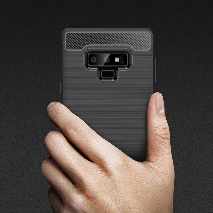 Brushed Texture Carbon Fiber Shockproof TPU Case for Galaxy Note 9