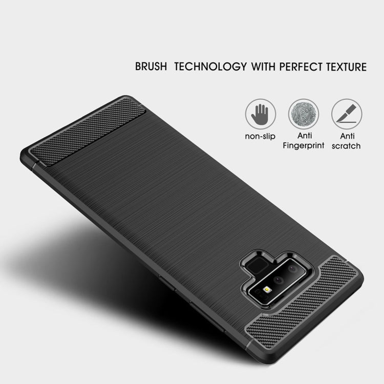Brushed Texture Carbon Fiber Shockproof TPU Case for Galaxy Note 9
