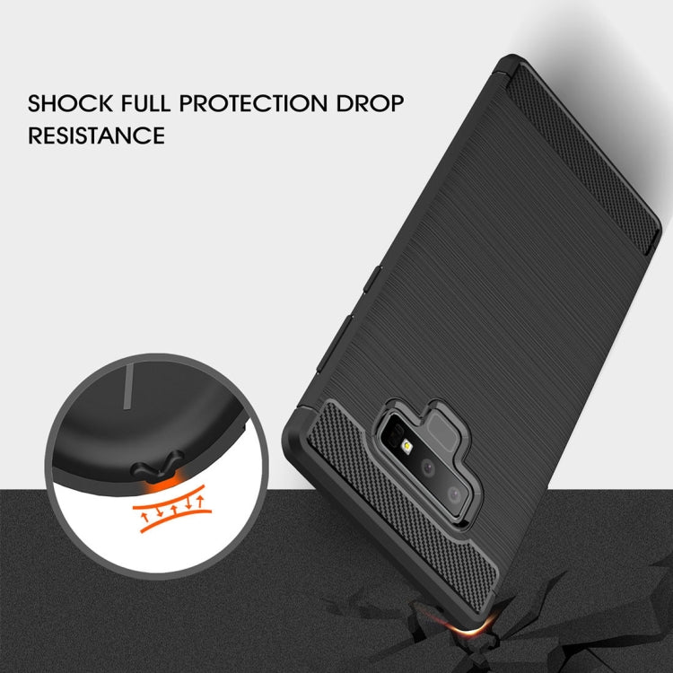 Brushed Texture Carbon Fiber Shockproof TPU Case for Galaxy Note 9