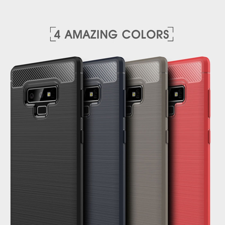 Brushed Texture Carbon Fiber Shockproof TPU Case for Galaxy Note 9