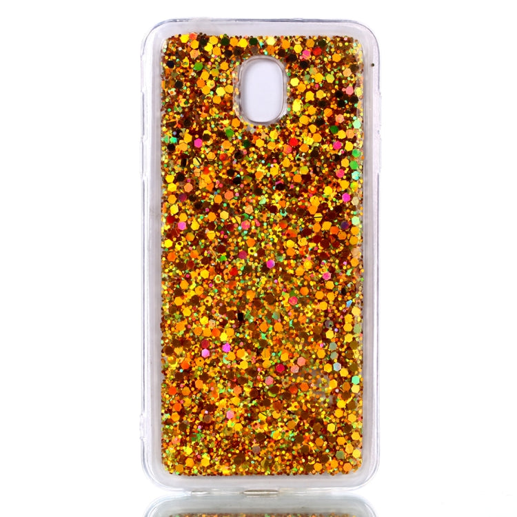 Colorful Glitter Powder Style Protective Soft Cover for Galaxy J7