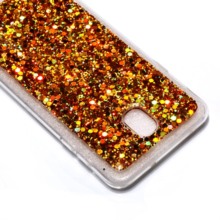 Colorful Glitter Powder Style Protective Soft Cover for Galaxy J7