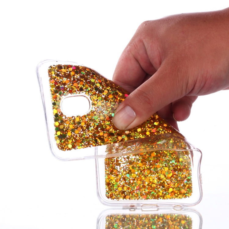 Colorful Glitter Powder Style Protective Soft Cover for Galaxy J7