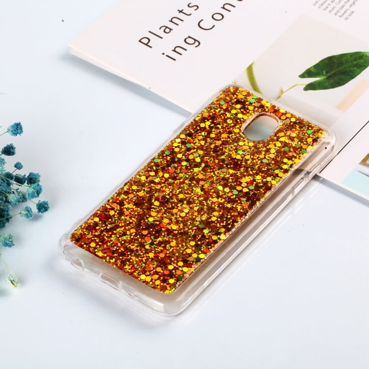 Colorful Glitter Powder Style Protective Soft Cover for Galaxy J7