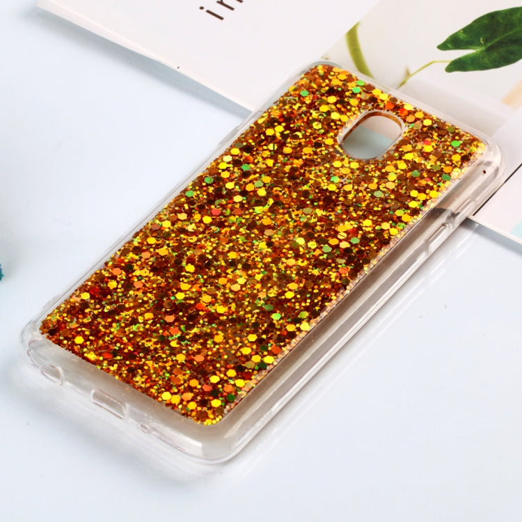 Colorful Glitter Powder Style Protective Soft Cover for Galaxy J7