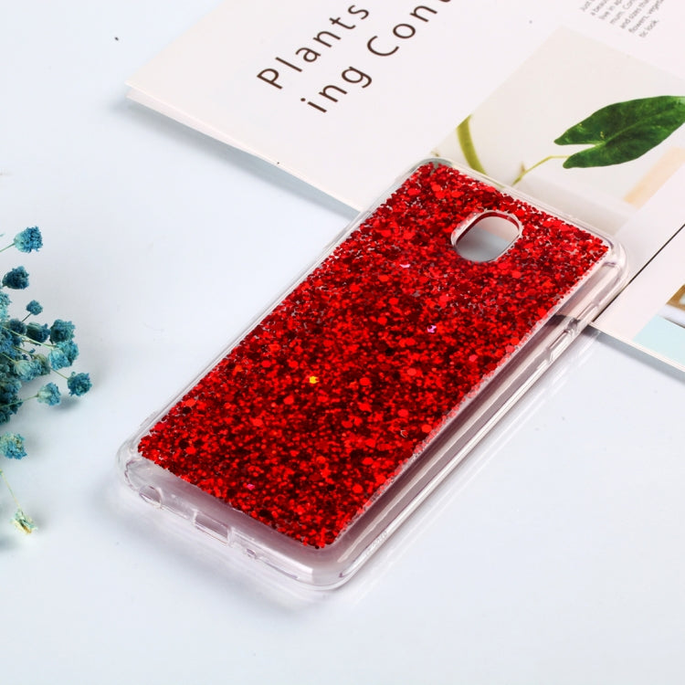 Colorful Glitter Powder Style Protective Soft Cover for Galaxy J7