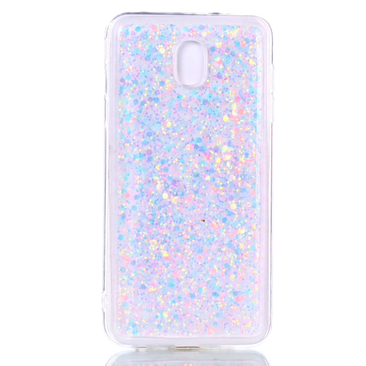 Colorful Glitter Powder Style Protective Soft Cover for Galaxy J7