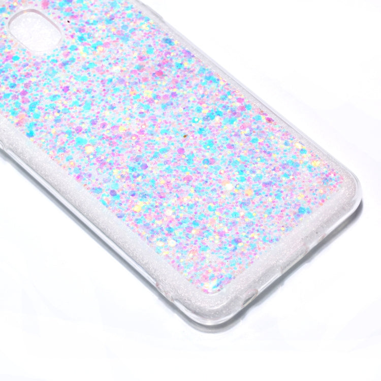 Colorful Glitter Powder Style Protective Soft Cover for Galaxy J7