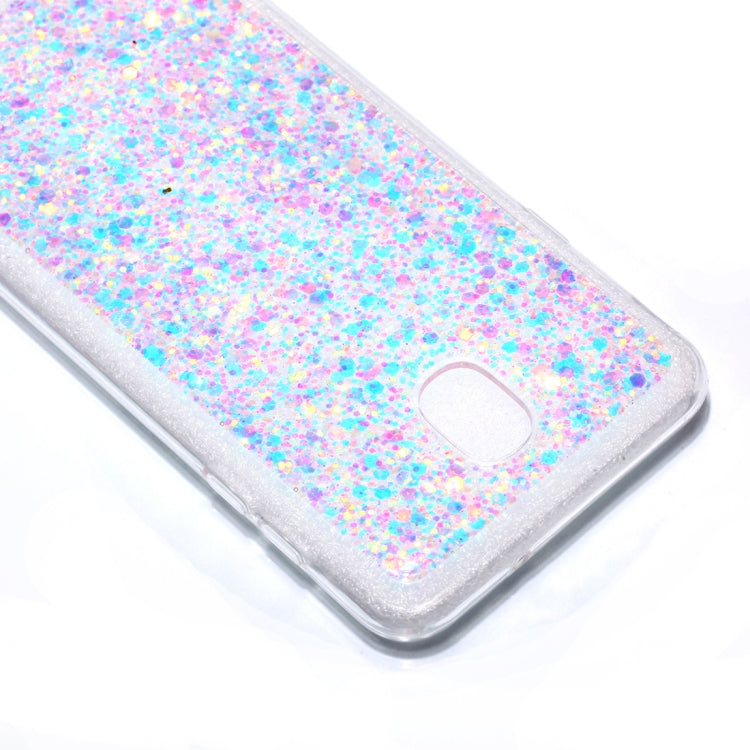 Colorful Glitter Powder Style Protective Soft Cover for Galaxy J7