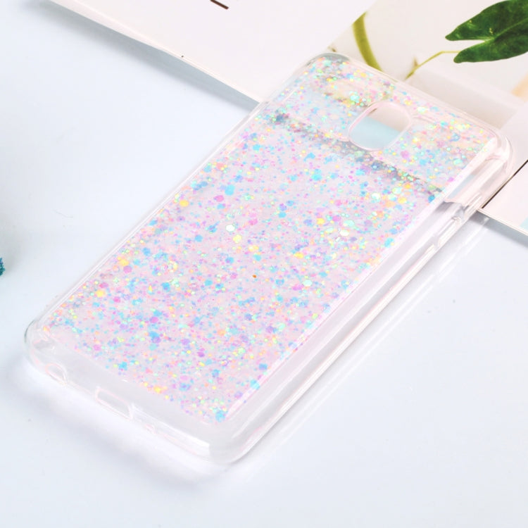 Colorful Glitter Powder Style Protective Soft Cover for Galaxy J7