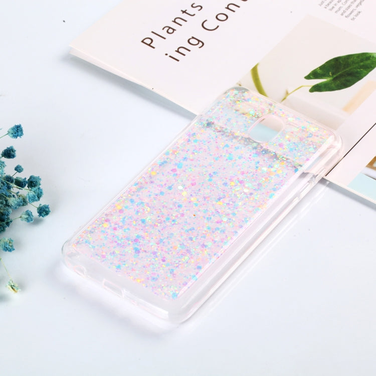 Colorful Glitter Powder Style Protective Soft Cover for Galaxy J7