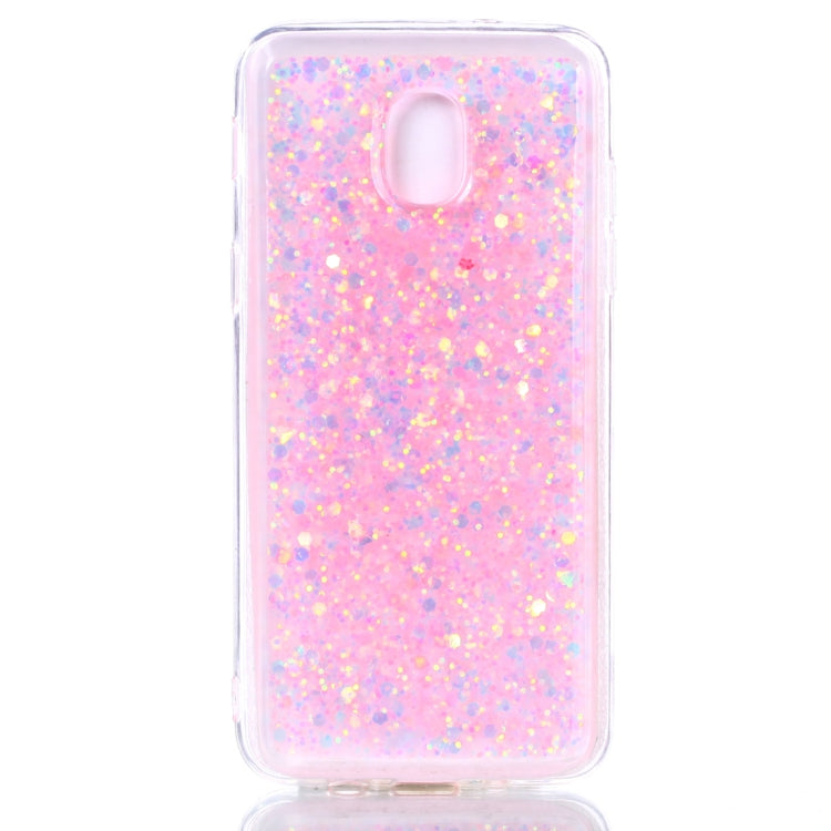 Colorful Glitter Powder Style Protective Soft Cover for Galaxy J3 (2018)