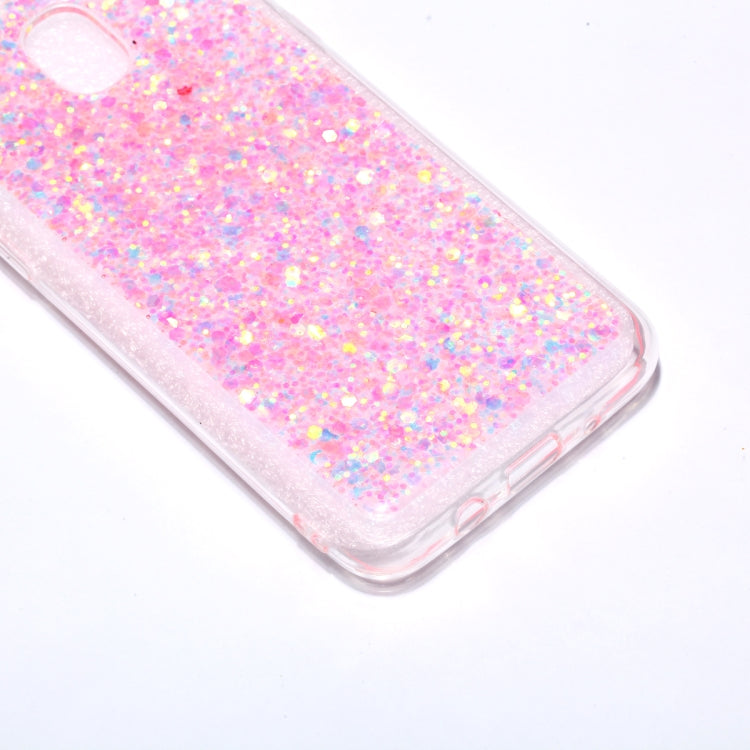 Colorful Glitter Powder Style Protective Soft Cover for Galaxy J3 (2018)