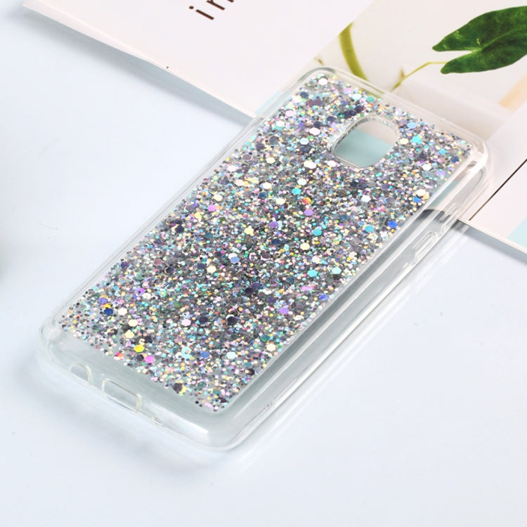 Colorful Glitter Powder Style Protective Soft Cover for Galaxy J3 (2018)