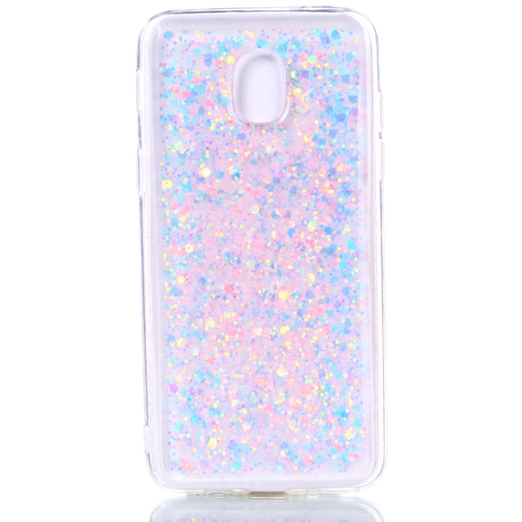 Colorful Glitter Powder Style Protective Soft Cover for Galaxy J3 (2018)