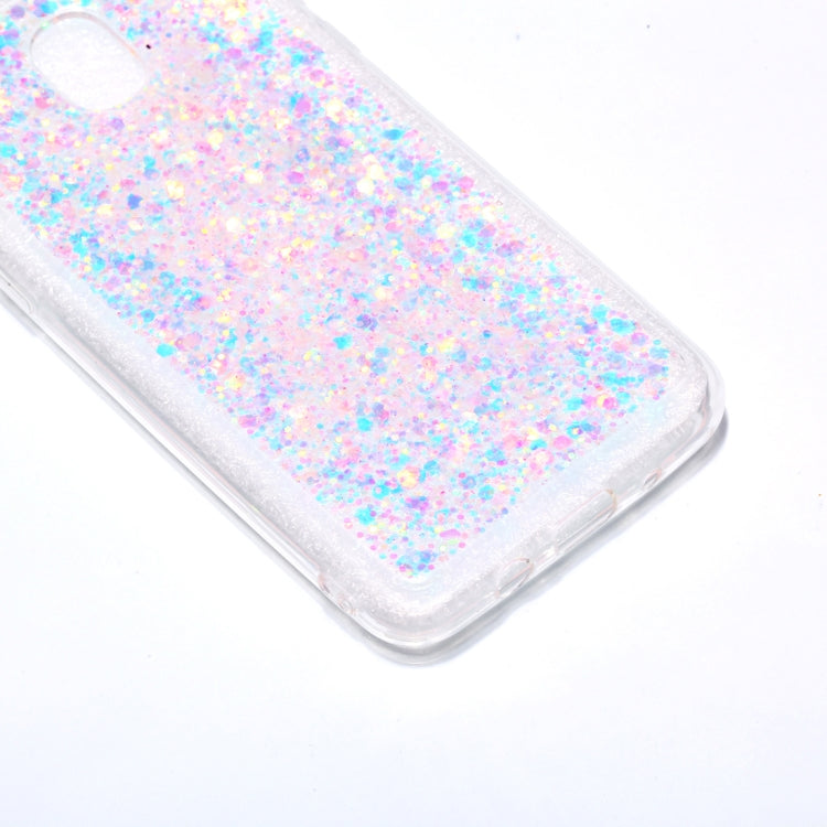 Colorful Glitter Powder Style Protective Soft Cover for Galaxy J3 (2018)