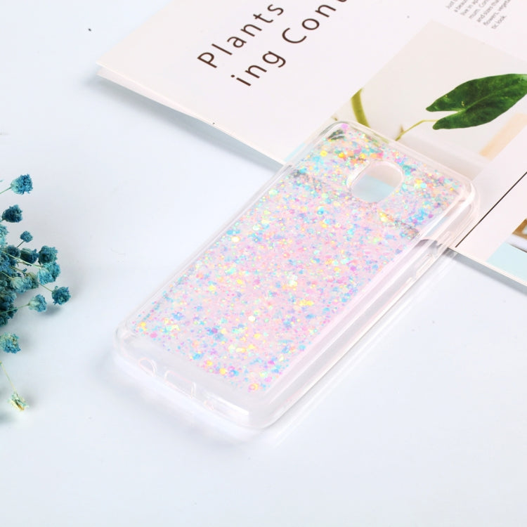 Colorful Glitter Powder Style Protective Soft Cover for Galaxy J3 (2018)