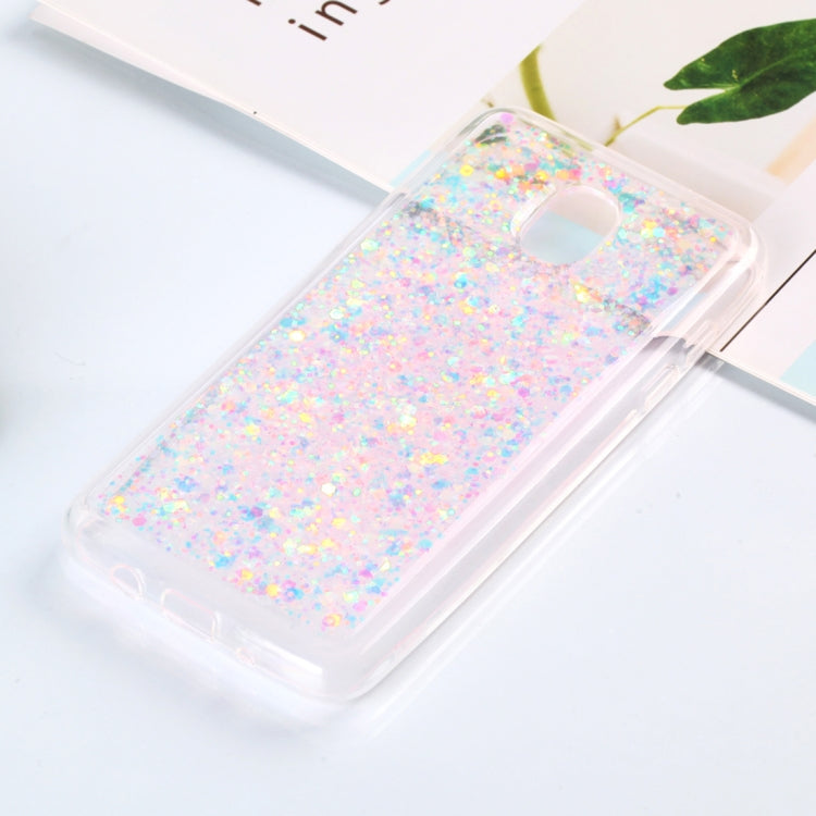 Colorful Glitter Powder Style Protective Soft Cover for Galaxy J3 (2018)