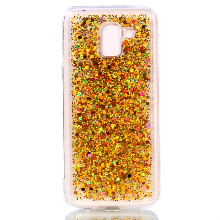 Colorful Glitter Powder Style Protective Soft Cover for Galaxy J6  ( EU  Version )