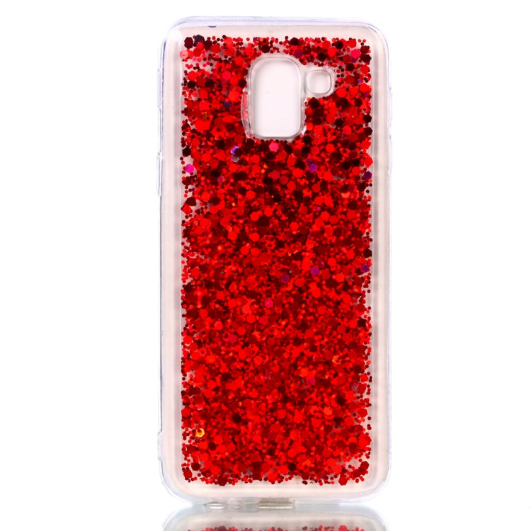 Colorful Glitter Powder Style Protective Soft Cover for Galaxy J6  ( EU  Version )