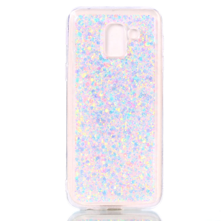 Colorful Glitter Powder Style Protective Soft Cover for Galaxy J6  ( EU  Version )