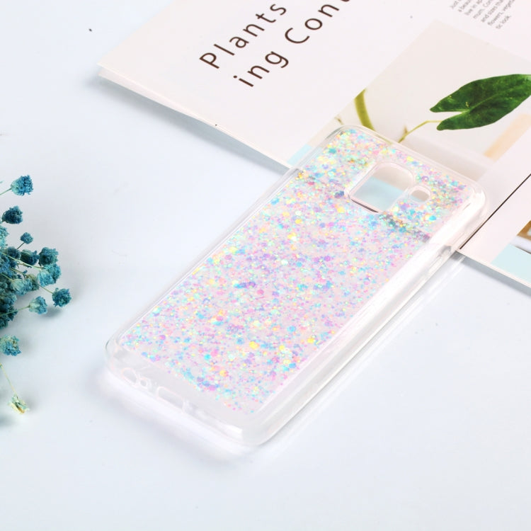Colorful Glitter Powder Style Protective Soft Cover for Galaxy J6  ( EU  Version )