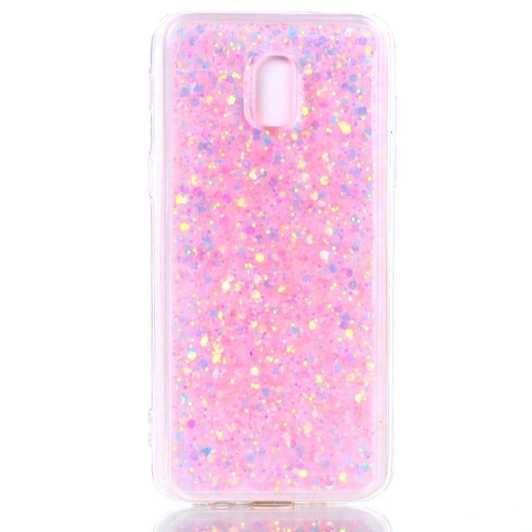 Colorful Glitter Powder Style Protective Soft Cover for Galaxy J4  ( US  Version )