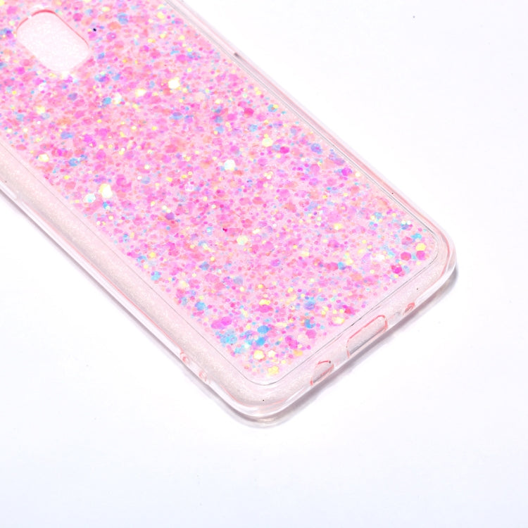 Colorful Glitter Powder Style Protective Soft Cover for Galaxy J4  ( US  Version )