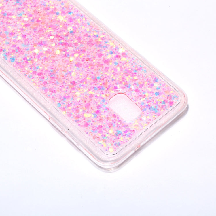 Colorful Glitter Powder Style Protective Soft Cover for Galaxy J4  ( US  Version )