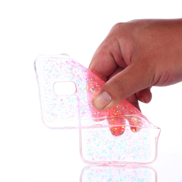 Colorful Glitter Powder Style Protective Soft Cover for Galaxy J4  ( US  Version )