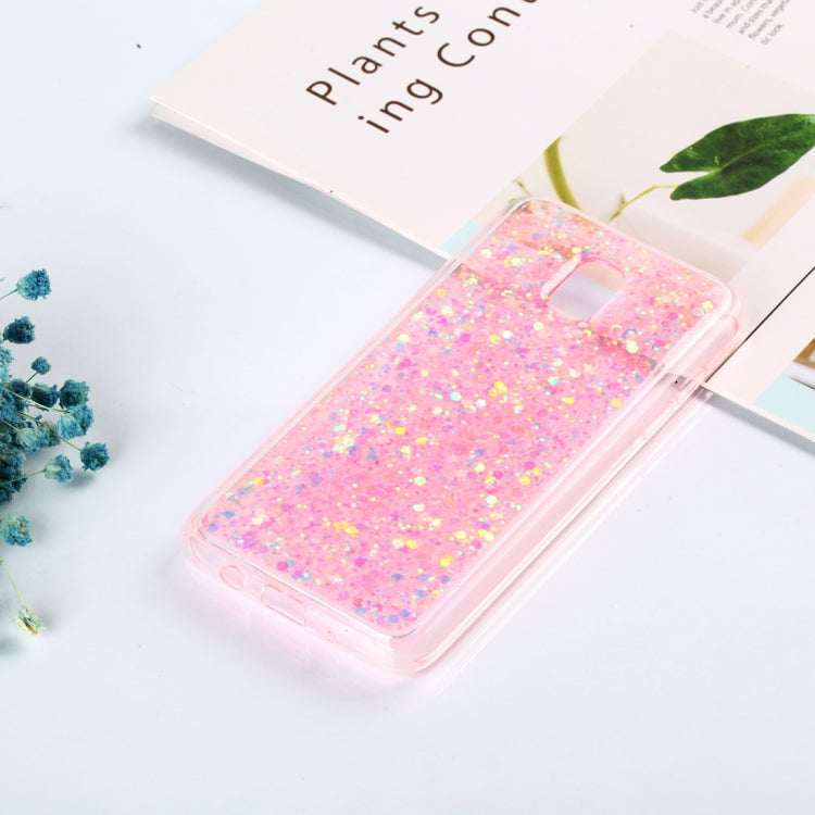 Colorful Glitter Powder Style Protective Soft Cover for Galaxy J4  ( US  Version )