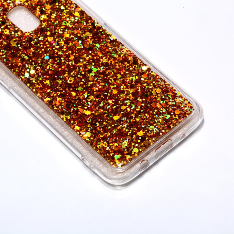 Colorful Glitter Powder Style Protective Soft Cover for Galaxy J4  ( US  Version )
