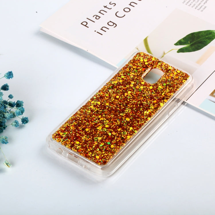 Colorful Glitter Powder Style Protective Soft Cover for Galaxy J4  ( US  Version )