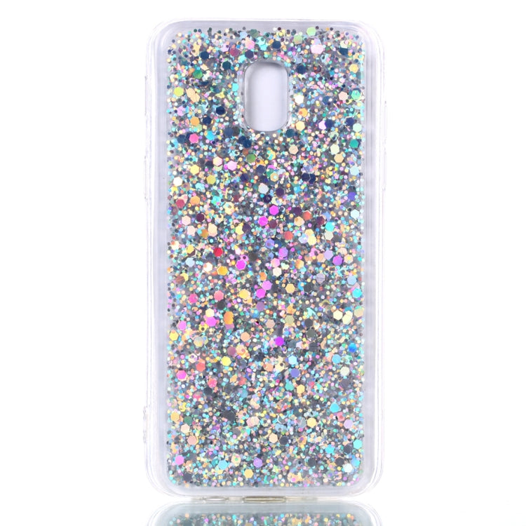 Colorful Glitter Powder Style Protective Soft Cover for Galaxy J4  ( US  Version )