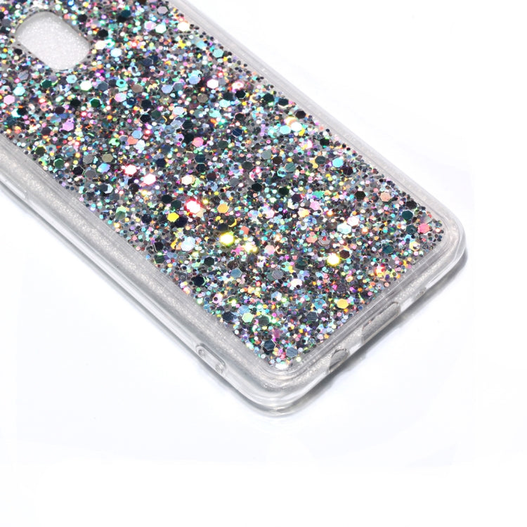 Colorful Glitter Powder Style Protective Soft Cover for Galaxy J4  ( US  Version )
