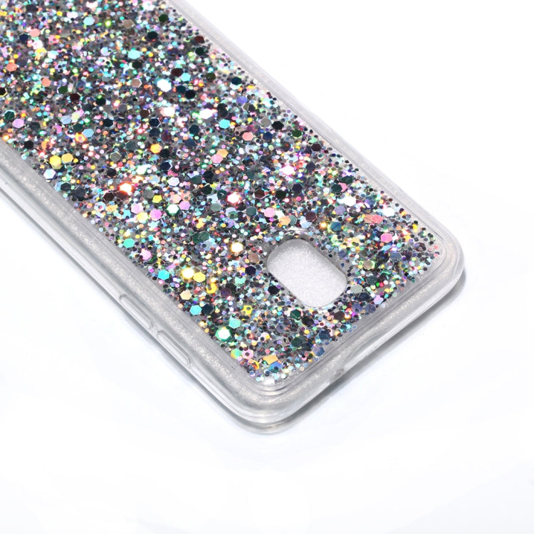 Colorful Glitter Powder Style Protective Soft Cover for Galaxy J4  ( US  Version )