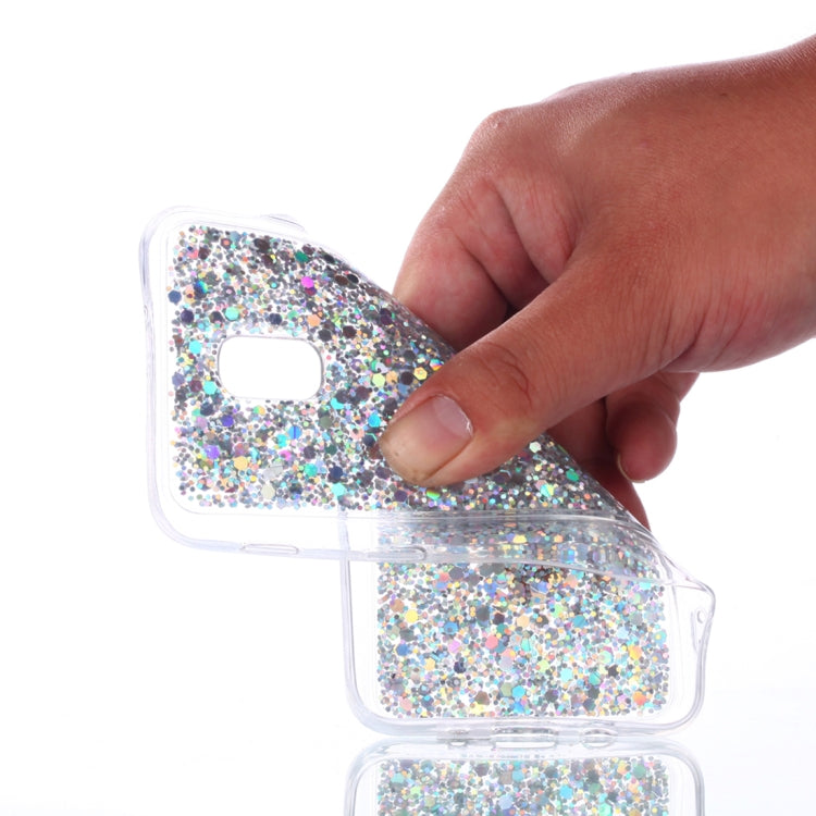 Colorful Glitter Powder Style Protective Soft Cover for Galaxy J4  ( US  Version )